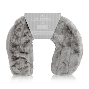 Revitale Fur Neck and Shoulder Hot Water Bottle (Slate Grey) - Picture 1 of 7