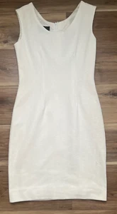 VTG -CYNTHIA ROWLEY IVORY SHEATH DRESS - SIZE 6 - GREAT FOR A BRIDE TO BE! - Picture 1 of 4