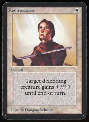 1993 MTG Magic the Gathering Card Alpha Righteousness Raw HP Gaming Card TCG - Image 1 of 2