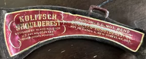 Material de tela vintage genuino rojo KOLITSCH HOMBRO - Imagen 1 de 7