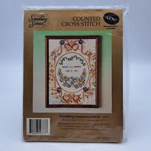 Vintage Candamar Designs Counted Cross Stitch Kit 50773 Wedding Announcement - Picture 1 of 6