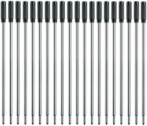 4.5'' Black Ink Ballpoint Pen Refills - Medium Point (Pack of 20) - Picture 1 of 5