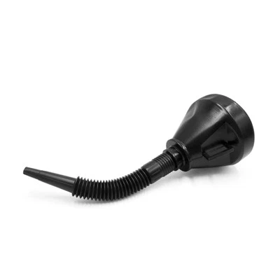 Black Plastic Outdoor Car Vehicle Water Oil Fuel Gas Petrol Funnel Foto 1 de 4