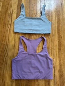 Girlfriend Collective Sports Bra Tanks - Set of 2 - Purple & Blue - Size Small - Picture 1 of 4