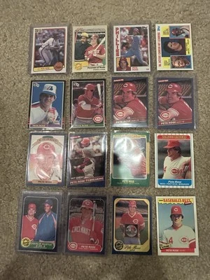 1983-88 PETE ROSE lot of 44- Donruss/Topps/Fleer/Box top/Leaf/Sportsflic/ - Изображение 1 из 4
