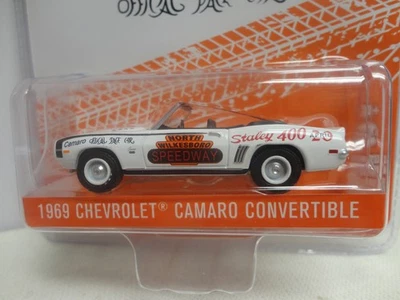 Greenlight 1969 CHEVY CAMARO КАБРИОЛЕТ белый ' 69 WILKESBORO SPEEDWAY хобби Ex - Изображение 1 из 3