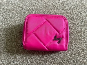 LUG Life Slits Double Section Purse In Pink RFID Safe New - Picture 1 of 3