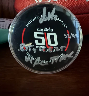 Alex Ovechkin Signed Washington Capitals Puck #1 All Time LE /99 Fanatics COA - Image 1 of 3