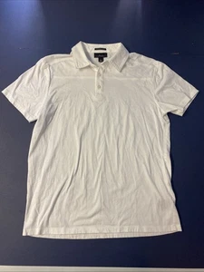 Marc Anthony Luxury Slim Fit White Polo shirt Solid Mens Size M Short Sleeves - Picture 1 of 3