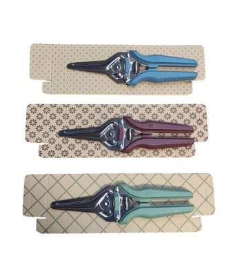 Kuhn Rikon Set of 3 Classic Shears & Gift Boxes FARMHOUSE QVC Green Red Blue