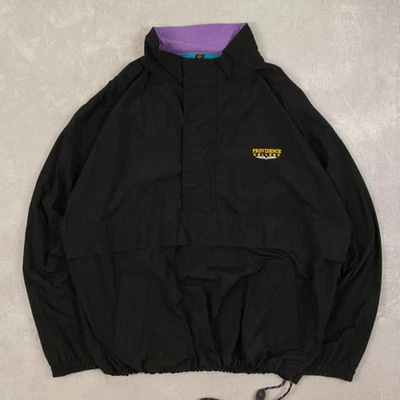 Vintage 80s Providence College Windbreaker Jacket XL Men's Black Baggy - Image 1 of 4