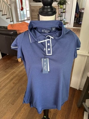NUEVO CON ETIQUETAS POLO PINGÜINO ORIGINAL PARA MUJER Talla Pequeña Borde Blanco Azul Marino  Foto 1 de 4