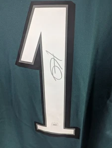 JALEN HURTS SIGNED AUTOGRAPHED EAGLES GREEN HOME #1 JERSEY JSA COA - Picture 1 of 6