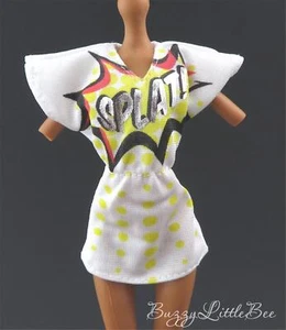 Monster High Doll Wydowna Spider I Heart Fahion "Splat!"Comic Print Shirt - Picture 1 of 1