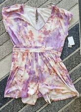 BP. Nordstroms Women Romper Short Sleeve Shorts 1 PC Tie Dye Purple Pink Size XL