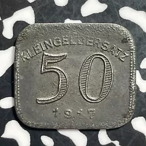 1917 Germany Ludwigsburg 50 Pfennig Lot#T1471 Iron - Picture 1 of 2
