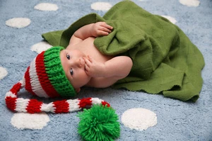 Manta POPOLINI 100% LANA MERINO bebé recién nacido cama carro tejido tiro orgánico - Imagen 1 de 2