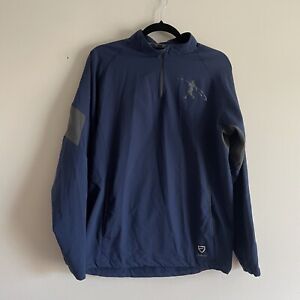 Nike Men S Navy Blue Ken Griffey Jr Swingman 1/4 Zip Baseball Pullover Jacket