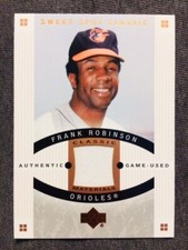 2005 Upper Deck Sweet Spot Classic Frank Robinson Game Used Worn Jersey Mint