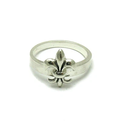 Genuine Sterling Silver Ring Stamped Stamped Solid 925 Fleur De Lys Handmade - Image 1 of 4