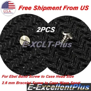 2 Stück für Ebel Edelstahl Gehäuse Band Armband Schrauben 2,6*2,4*1,4 mm - Bild 1 von 6