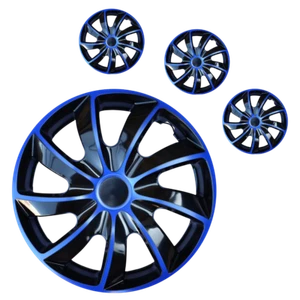 4x Wheel Trims Hubcaps Universal 15" Wheel Cover Hub Caps Trim 15 Inch BLUE QD - Picture 1 of 2