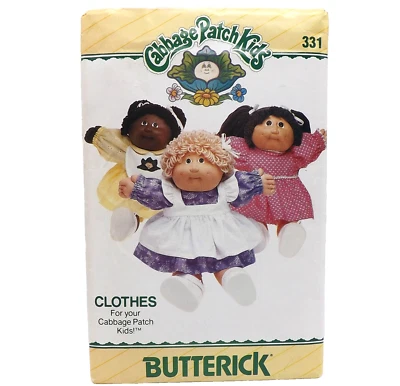 Butterick 331 Sewing Pattern Doll Clothes 16" Cabbage Patch Kids Bib Pinafore - Image 1 of 4