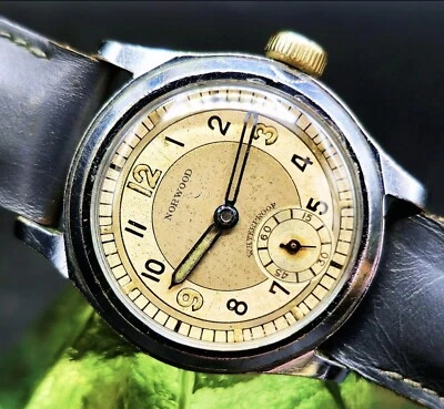 Vintage NORWOOD 1940'S Swiss Manual Wind Retro Men's Watch W/ Superb Dial !! - Image 1 of 3
