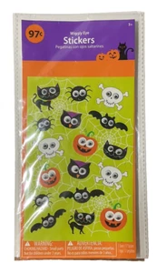 Wiggly Eye Halloween~Dimensional Scrapbook Sticker Embellishment Pumpkins Bats - Picture 1 of 2