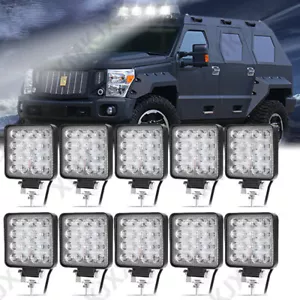 LED Arbeitsscheinwerfer KFZ 10X 48W 12V 24V Auto Strahler Traktor Scheinwerfer - Bild 1 von 9