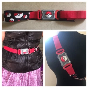 2016 Pokemon Belt Nintendo Tomy Adjustable Poke Ball 25.6-39 Inches 1.25 Wide - Picture 1 of 11