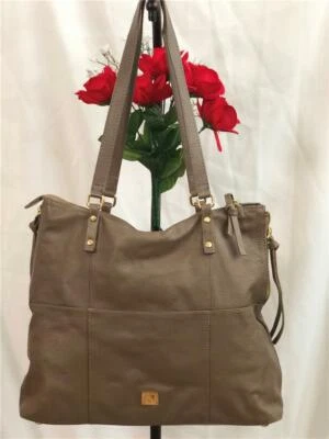KOOBA Everette Soft Pebbled Leather Taupe Double Straps Hobo / Shoulder Bag - Image 1 of 4