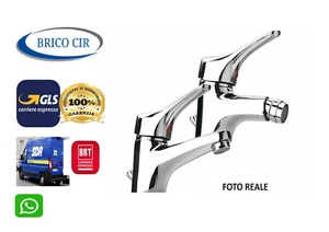 COPPIA MISCELATORI BIDET + MISCELATO LAVABO BAGNO CROMATO MONOCOMANDO FLESSIBILI - Foto 1 di 5