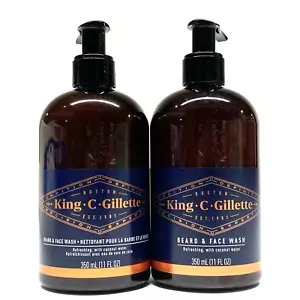 Jabón facial y barba King C Gillette - 11 fl oz agua de coco (paquete de 2) - Imagen 1 de 3