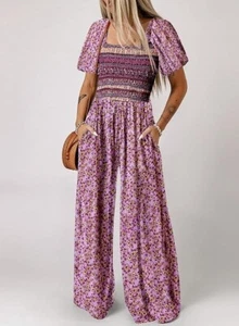 NWT - Women’s Casual Loose Jumpsuit One Piece Romper Jumpsuit With Pockets - Picture 1 of 7