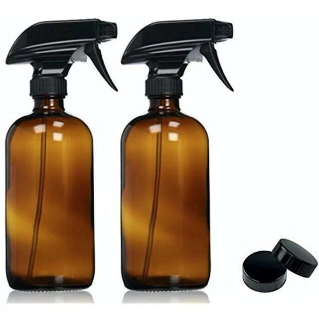 Sally�s Organics 16oz Refillable Amber Glass Spray Bottle - Pack of 2