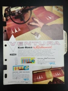 1959 Vintage Jobbers "VENTURA" KAR-RUGS by Rubbermaid FLOOR MAT Advertisement - Picture 1 of 6
