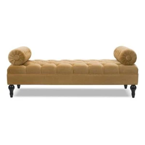 Lewis Bolster Arm Entryway Bench Gold - Picture 1 of 15