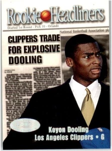2000-01 NBA Hoops Hot Prospects Rookie Headliners Keyon Dooling #12RH RC - Picture 1 of 2
