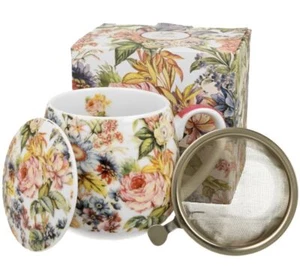 Teetasse mit Sieb und Deckel Blanca - Teeset Duo Porzellan - Bild 1 von 4
