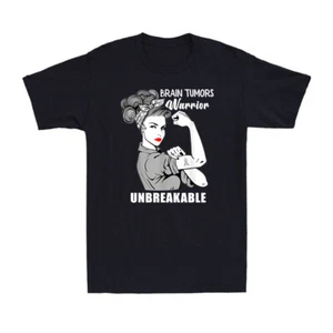 Brain Tumors Warrior Unbreakable Shirt Awareness Best Gift Vintage T-Shirt - Picture 1 of 10