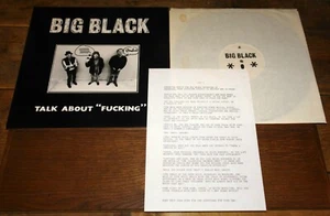 BIG BLACK TALK ABOUT F*CKING STEVE ALBINI SIGNED BLAST FIRST UK LP UACC DEALER - Picture 1 of 9