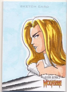 2023 Marvel Fleer Ultra Wolverine Sketch Card Garcia Emma Frost - Picture 1 of 2