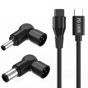 100W Rapid Charging Cable 100W Power Delivery Type C Adapter Laptops Power Cord - Picture 1 of 8