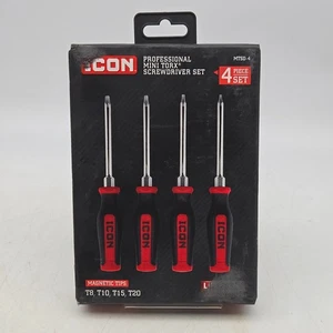 ICON Mini TORX Screwdriver Set 4 Piece MTSD-4 Magnetic Tip New Sealed - Picture 1 of 13
