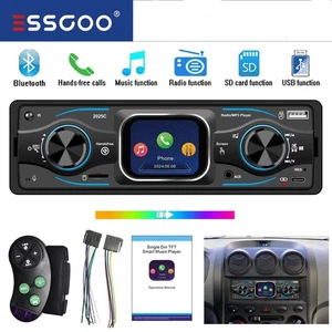2.2'' Car Stereo MP3 Bluetooth 6.0 Touchscreen 7 Colors 1 DIN USB SD AUX Radio - Picture 1 of 10