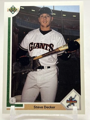 1991 Upper Deck [Star Rookie] #25 Steve Decker San Francisco Giants - Image 1 of 2