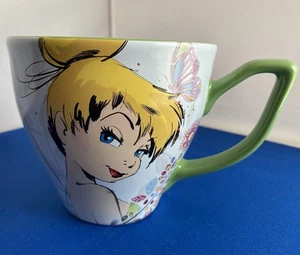 Disney Store Peter Pan Tinker Bell Green White Sketch Mug Cup - Picture 1 of 6