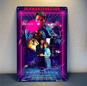 Terminator Arnold Schwarzenegger Film Metall Poster Blechschild - 20x30cm Teller - Bild 1 von 5