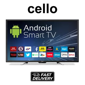 CELLO C50ANSMT-4K 50" Smart Android UHD 4K LED TV YouTube Netflix Prime - Black - Picture 1 of 3